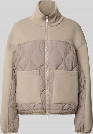 White Label Jacke mit Steppn&auml;hten und Zweiwege-Rei&szlig;verschluss in Taupe, Gr&ouml;&szlig;e 34