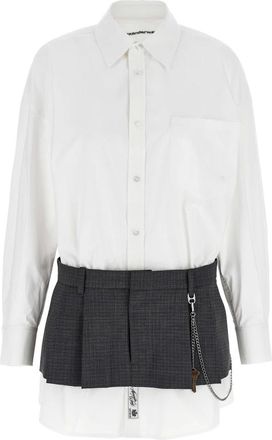 Alexander Wang Pre-Styled Shirt Dress W Chain - female - Alexander Wang - Shirts - Multicolor - XS - Blouses & Shirts