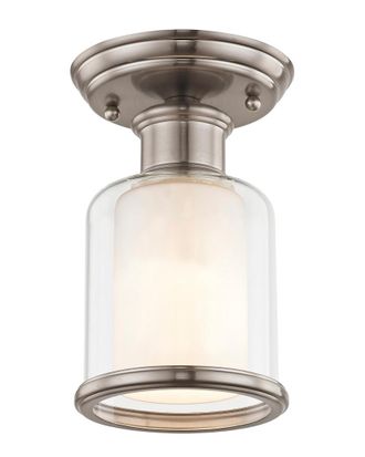 Livex Lighting Livex Middlebush 1-Light Brushed Nickel Ceiling Mount