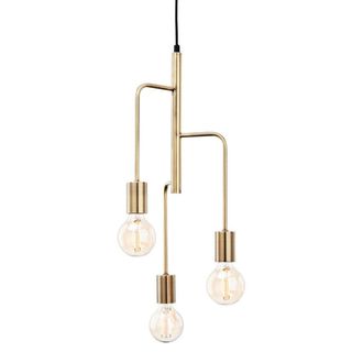 Netlighting Roxy 3 Light Cluster Pendant Antique Brass E27 in Gold