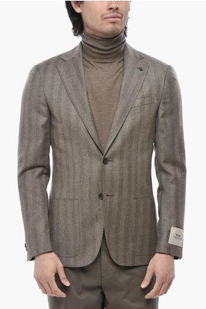 Corneliani CC COLLECTION Virgin Wool Herringbone Jacket size 48