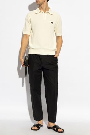 Dolce & Gabbana Cotton Polo Shirt, Mens, Cream