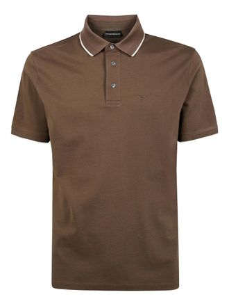 Emporio Armani Katoenen poloshirt - Bruin