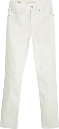 Levi's 724 High Rise Straight - Dames - Slim Fit Jeans - Wit - W25 L30 - Katoen - Jeans