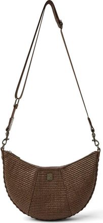 Think Royln Flirt Raffia Shoulder Bag in Espresso Raffia And Luxe at Nordstrom