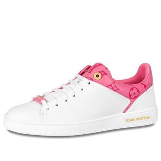Louis Vuitton (WMNS) LOUIS VUITTON Front Row Sneakers White with Pink Monogram 1AB1VK