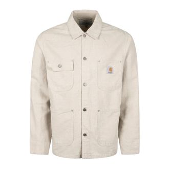 Carhartt Work in Progress Katoenen Chore Coat - Heren - Zomerjassen - Beige - S - Katoen - Jassen