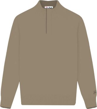 MC2 Saint Barth Moody Turtleneck - Heren - Coltruien - Beige - M - Kasjmier - Truien & Vesten