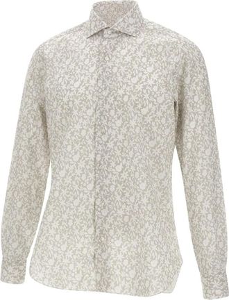 Barba Dandy Life Shirt - Heren - Casual Overhemden - Grijs - L - Katoen - Overhemden