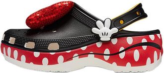 Crocs (WMNS) Crocs x Minnie Mouse Classic Platform Clogs Black Red White 209896-100