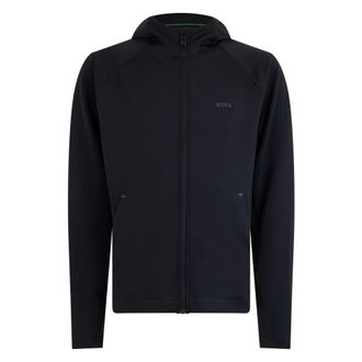 HUGO BOSS Hooded Sweatshirt met Rits - Heren - Zomerjassen - Zwart - L - Polyester - Jassen