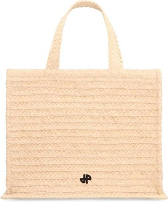 Patou Jp Raffia Tote Bag
