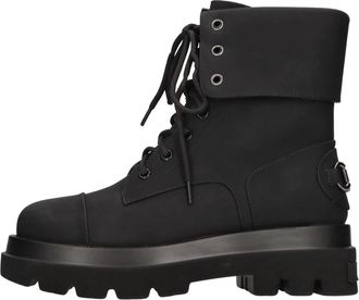 Ga&euml;lle Paris Enkellaarsjes - Dames - Veterlaarzen - Zwart - 39 EU - Leer - Schoenen