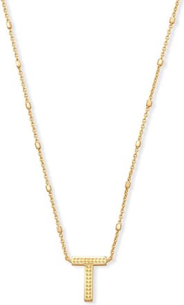 Kendra Scott Womens Letter T Pendant Necklace In Gold