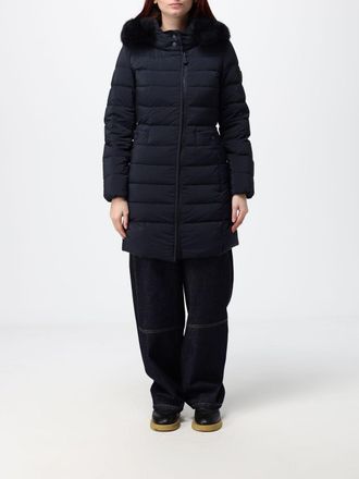 Peuterey Piumino al ginocchio in nylon trapuntato con cappuccio in shearling