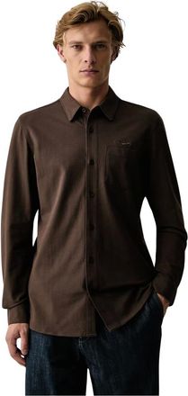 Aeronautica Camicia Casual - - Shirts - Uomo - Marrone - 2XL