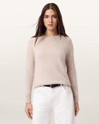 AllSaints Cashmere Rebel Cashmere Crew Neck Jumper, Size: XS