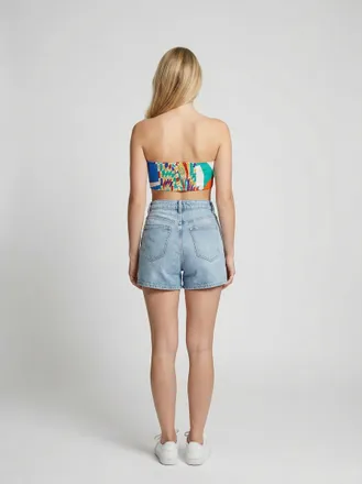 Dolce & Gabbana Multicolor Silk Crop Top - Multicolor