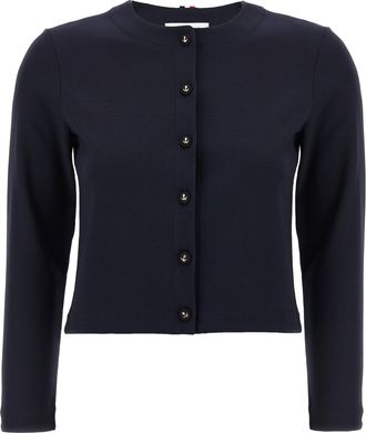 Thom Browne Blue Viscose Womens Cardigan