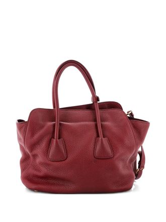 Prada Convertible Open Shopping Vitello Daino Medium tote bag - Rosso