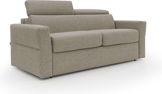 Divani.Store Divani.store - Avalon Sof&aacute; Cama Con Colch&oacute;n De 18 Cm De Altura En Tejido Impermeable 220 Cm (160x197 Cm) Marr&oacute;n