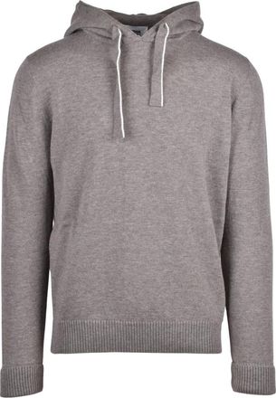 Alpha Studio Gebreide hoodie - Heren - Hoodies - Grijs - S - Wol - Hoodies & sweatvesten