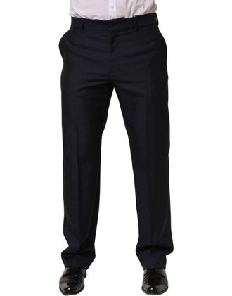Dolce & Gabbana Wool-Mohair Tapered-Leg Dress Trousers - Black