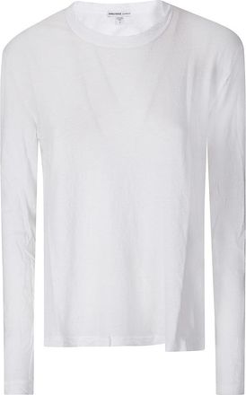James Perse Crepe Jersey Oversized L/S Crew T-Shirt