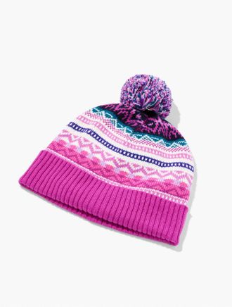 Talbots Float Fair Isle Beanie - Indigo - 001 Talbots