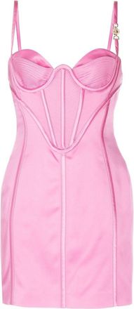 Versace Medusa corset mini dress - women - Acetate/Viscose/Acetate/Silk - 36 - Pink