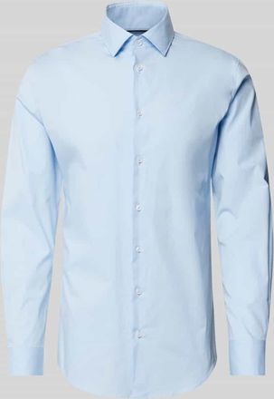 s.Oliver Black Label Shaped Fit Businesshemd aus Baumwoll-Stretch in Hellblau, Größe 37