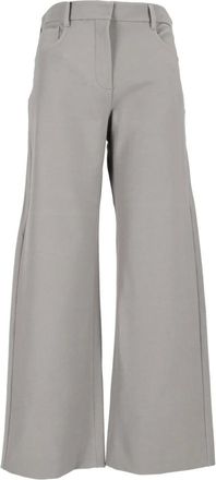 Max Mara Gela Wide Broeken - Dames - Broeken - Grijs - Maat: XS