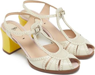 Fendi Sandali Chameleon con tacco largo - Toni neutri