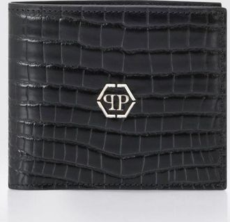 Philipp Plein Portafoglio in pelle stampa cocco