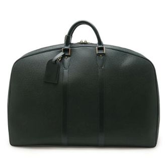 Louis Vuitton Vintage, unisex, Groen, ONE Size, Leer, Pre-owned Vintage Weekendtas