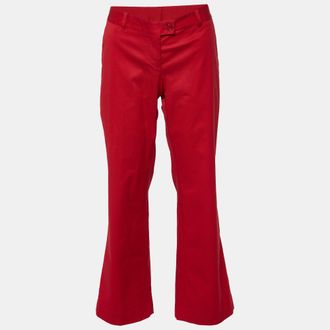 Moschino Moschino Cheap and Chic Red Cotton Straight Fit Trousers M