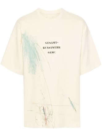 OAMC T-shirt Scribble - Giallo