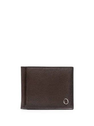 Orciani logo-plaque leather wallet - Brown