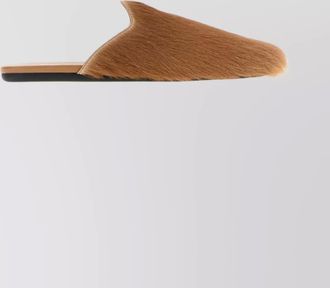 Prada soft calf hair flat slippers