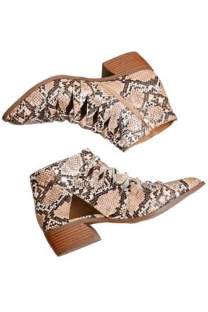 Qupid Womens Sadie Ankle Boots In Snakeskin