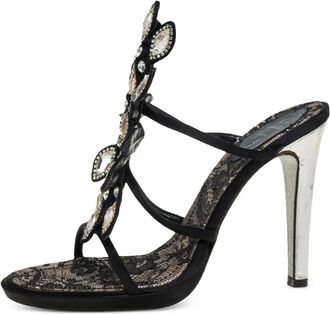 Rene Caovilla Sandali con decorazione Pre-owned 110mm - Nero