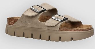 Birkenstock Papillio Arizona Chunky Suede Leathe Sandalen braun