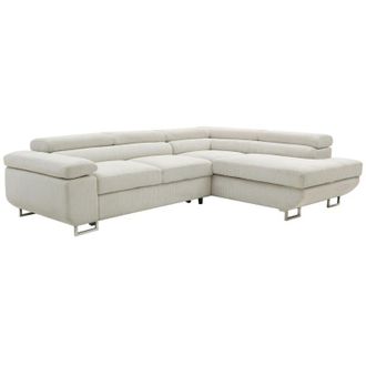 Vente-Unique Vente-unique - Divano letto in Velluto a coste Beige - Angolo a destra - nurazio