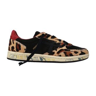 Premiata Sneakers, female, Multicolor, Size: 9 US Leopard and Suede Sneakers