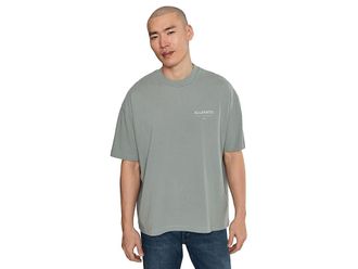 AllSaints Underground Short Sleeve Crew Mens Clothing Metallic Grey : LG, Cotton