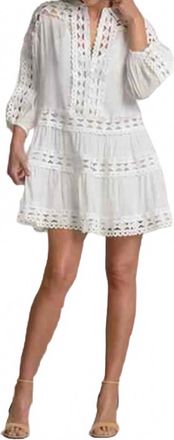 Elan Collard Mini Dress In White