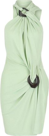 Ferragamo Asymmetrical Gathered Dress