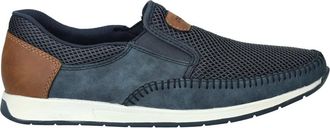 Rieker Schoenen, Heren, Blauw, 44 EU, Leer, Slip-On Schoen