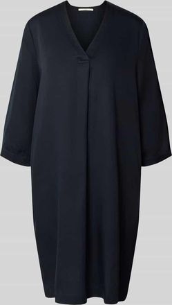 Lanius Lanius Knielanges Tunikakleid aus Lyocell in Marine, Gr&ouml;&szlig;e 36