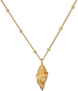 Satya Jewelry Resilient Spirit Opal Conch Shell Necklace in Gold at Nordstrom